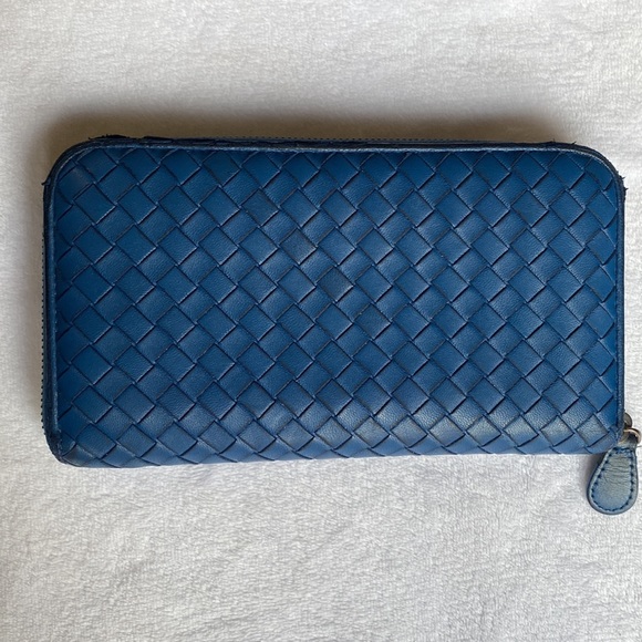 Bottega Veneta long blue wallet - Picture 3 of 13
